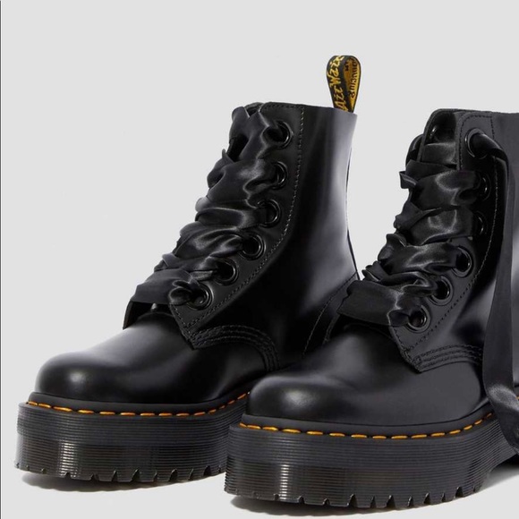 Dr MARTENS MOLLY PLATAFORMA Black Boot Size:10 - Picture 3 of 9